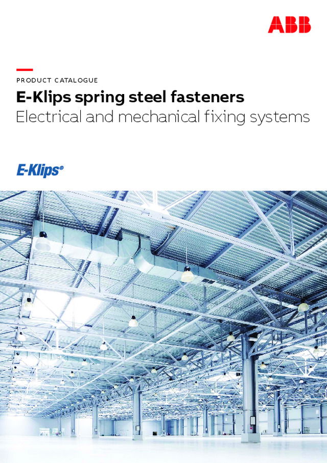 E-Klips spring steel fasteners - Electrical and mechanical fixing systems