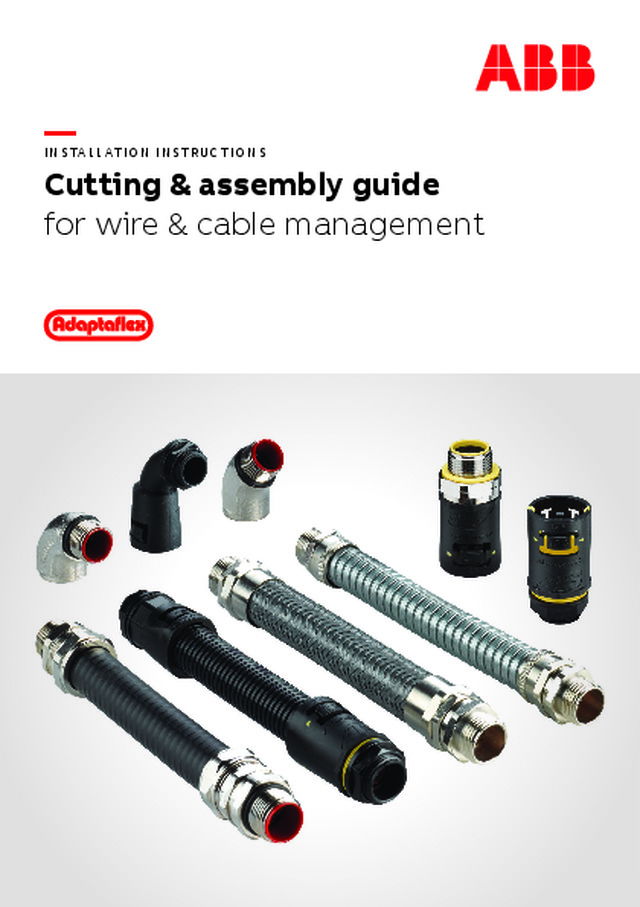 Cutting & assembly guide for wire & cable management