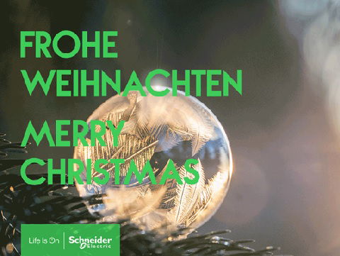 Schneider Electric wünscht Dir frohe Weihnachten!