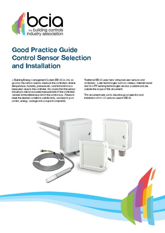 Good Practice Guide: Control Sensor Selection and Installation