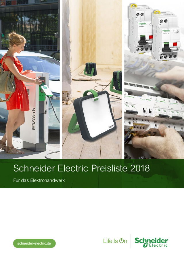 Schneider Electric Preisliste 2018 Für das Elektrohandwerk