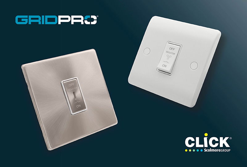 Click Scolmore adds 10A 3 Pole Fan  Isolation Switches to GridPro range