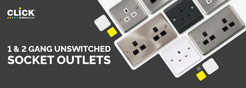 New unswitched safety shutter socket outlets from Click Scolmore