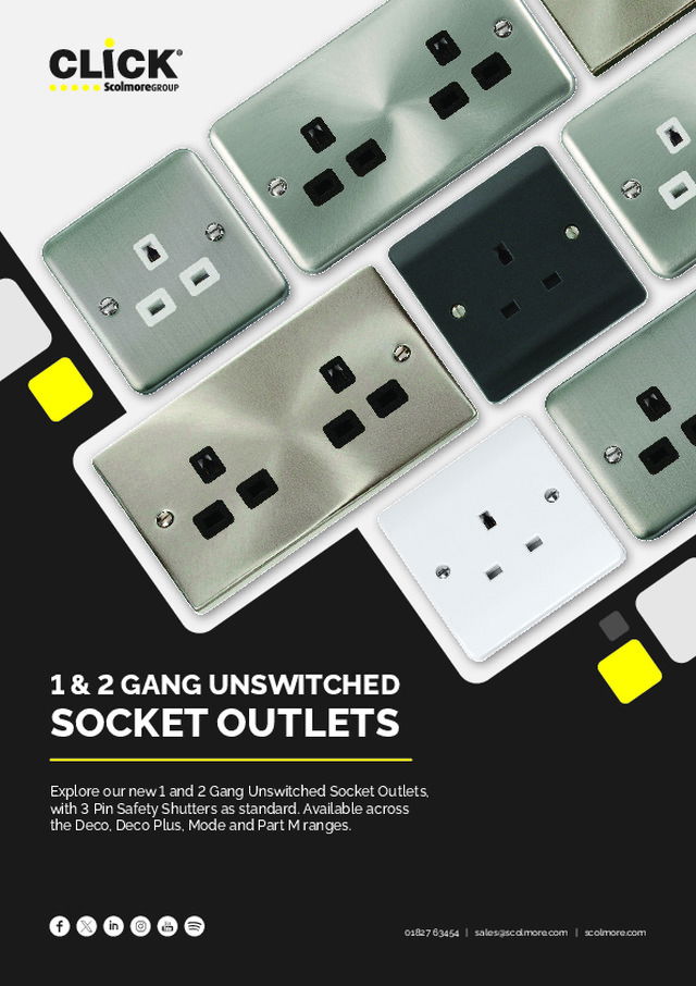 1&2 gang unswitched socket outlets