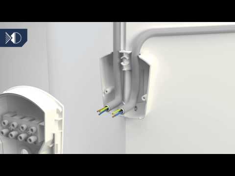 Bewegungsmelder theLuxa S360 auf einer Hausecke montieren