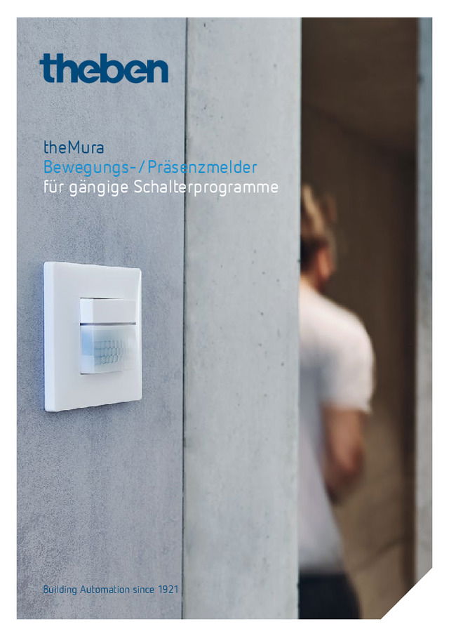 theMura Bewegungs-/Präsenzmelder für gängige Schalterprogramme Building Automation
