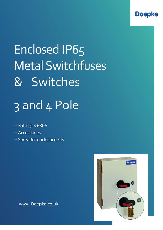 Enclosed IP65 metal switchfuses & switches