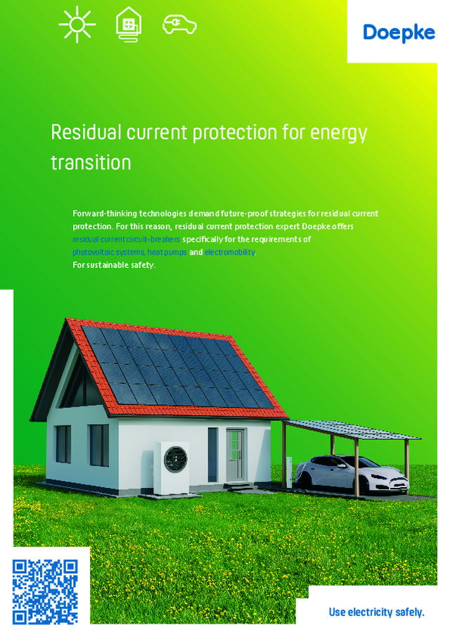 Residual current protection for energy transition