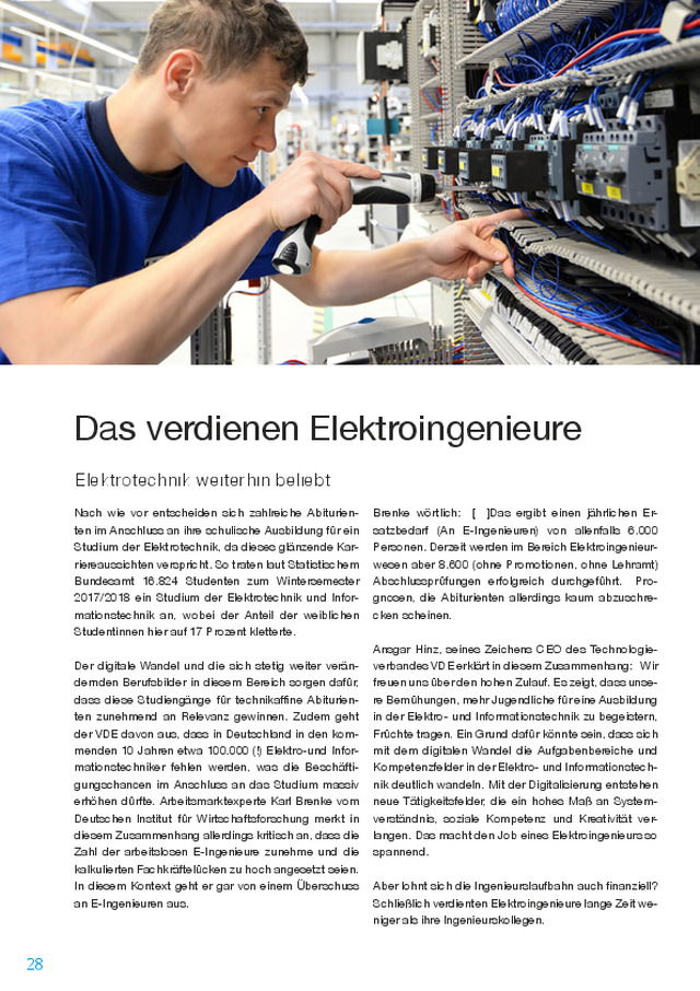 Das verdienen Elektroingenieure
