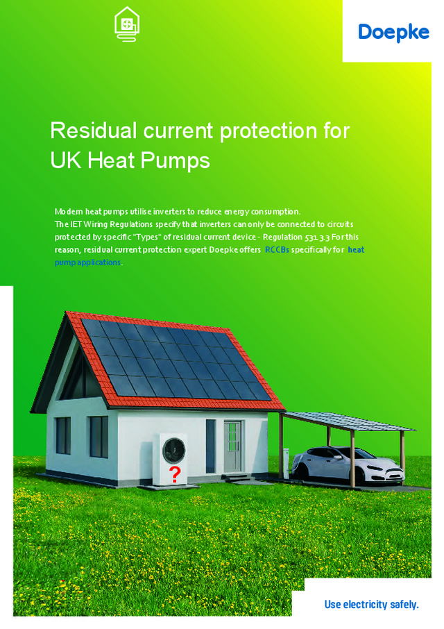 Residual current protection for UK Heat Pumps