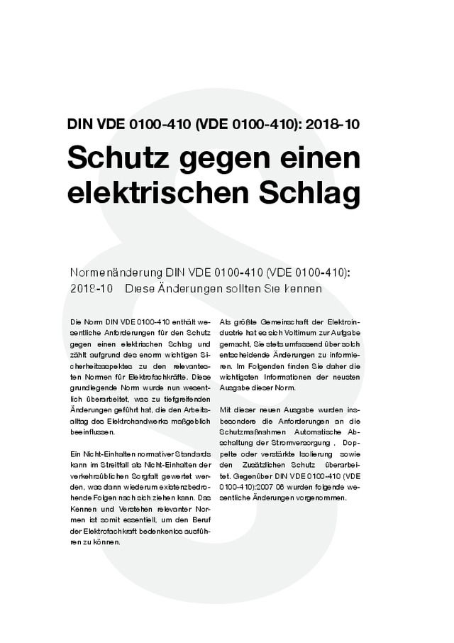 Schutz gegen einen elektrischen Schlag - Welche normativen Änderungen Sie kennen sollten