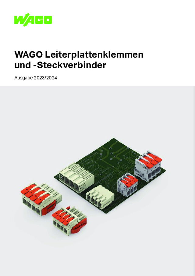 Hauptkatalog WAGO Leiterplattenklemmen und -Steckverbinder 2023/2024