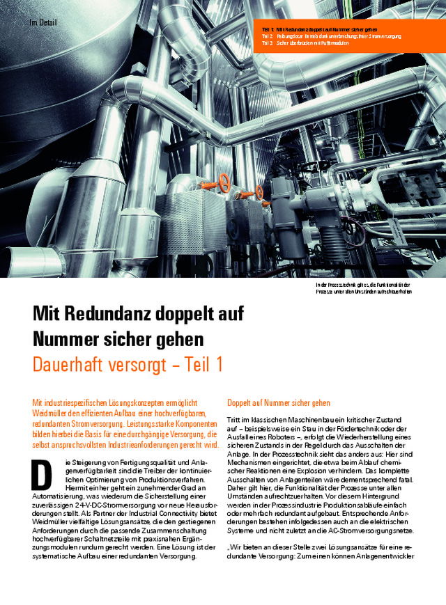 Mit Redundanz doppelt auf Nummer sicher gehen