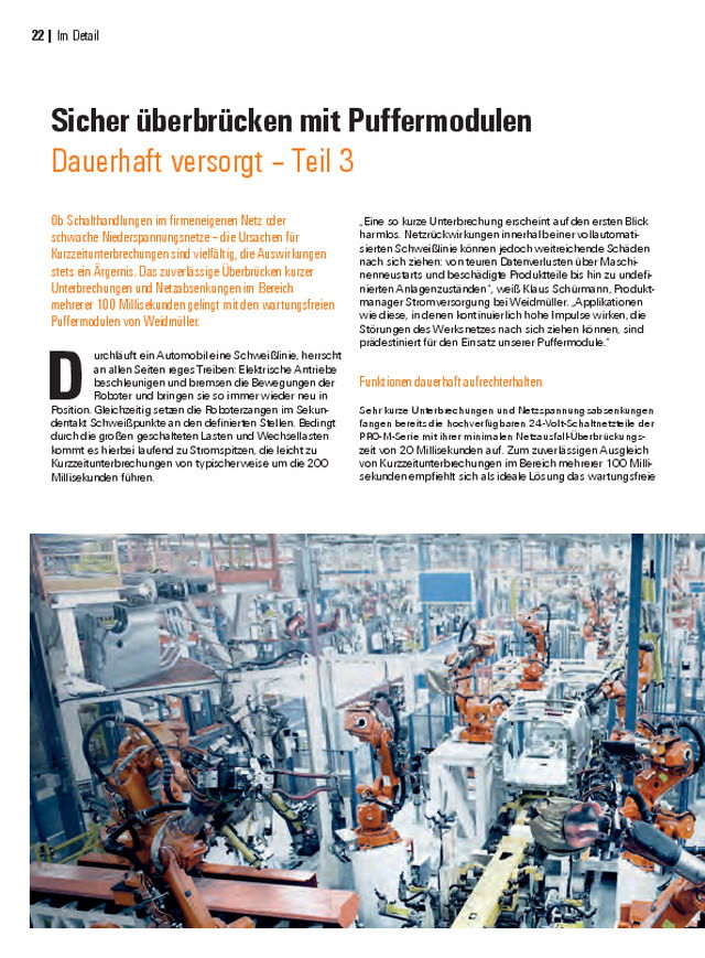 Sicher überbrücken mit Puffermodulen