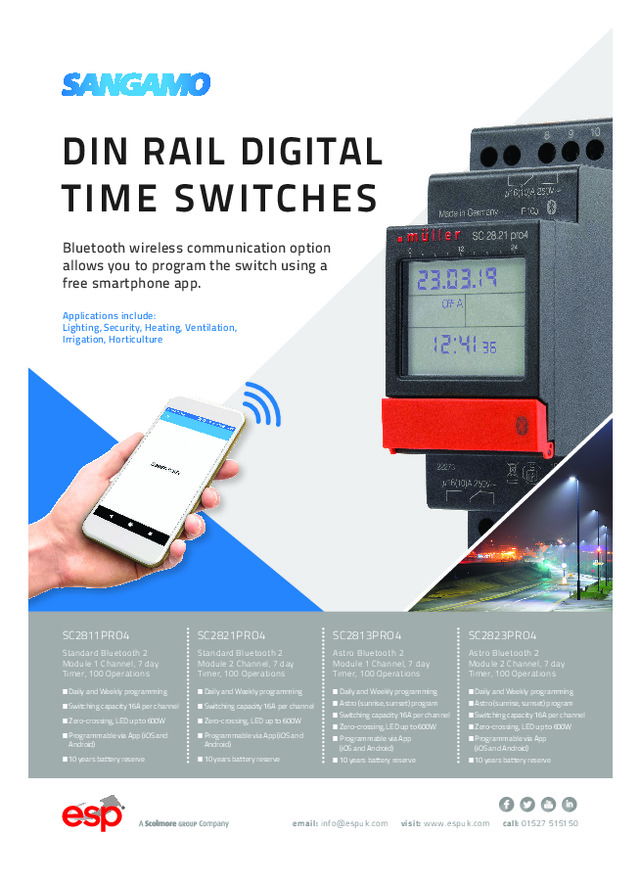 Sangamo Bluetooth time switches
