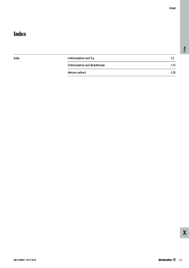 Index (Sensor-Aktor-Verteiler und -Leitungen, Rundsteckverbinder und IP-67-Remote-I/O-Systeme)