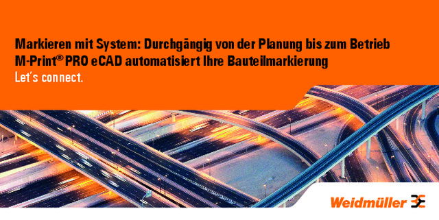 Markieren mit System: Durchgängig von der Planung bis zum Betrieb M-Print® PRO eCAD automatisiert Ihre Bauteilmarkierung