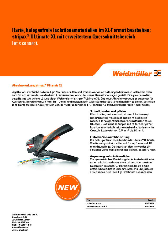 Abisolierwerkzeug stripax® ULtimate XL