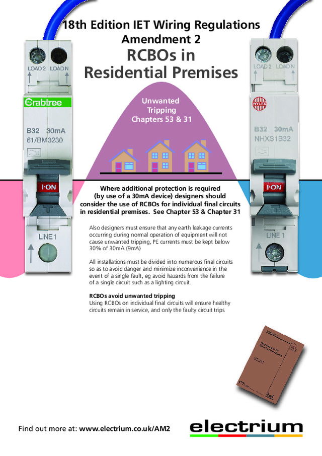 18th Edition IET Wiring Regulations Amendment 2: RCBOs in Residential Premises