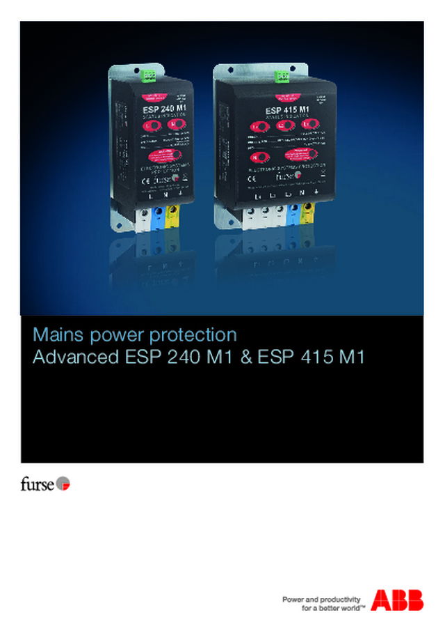 Mains power protection Advanced ESP 240 M1 & ESP 415 M1 - Furse - 2015