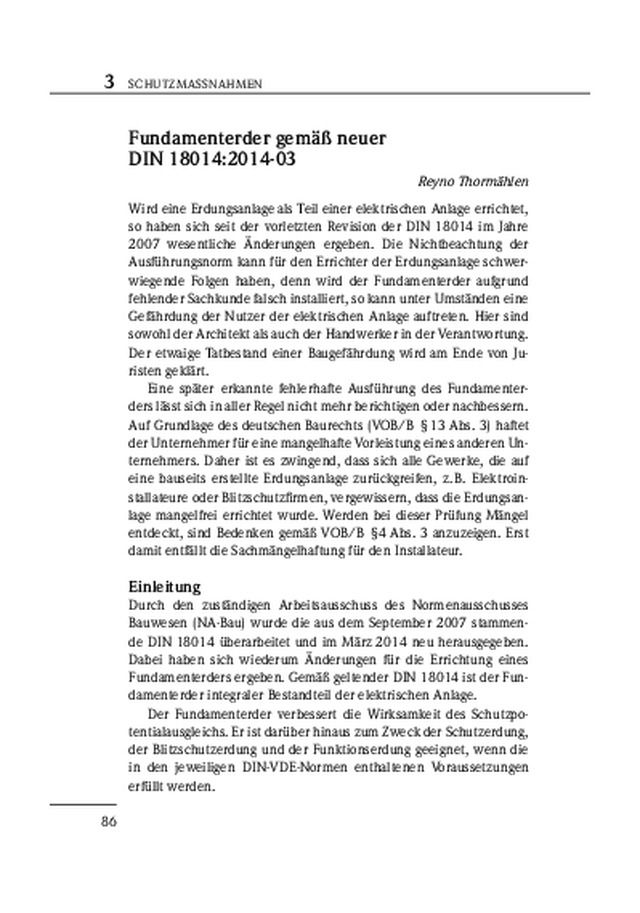 Fundamenterder gemäß neuer DIN 18014:2014.03