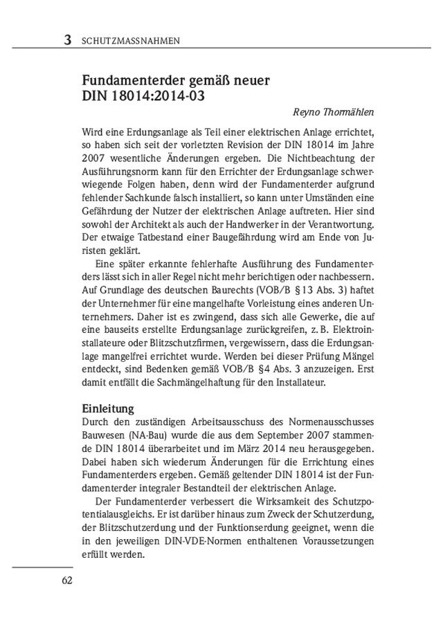 Fundamenterder gemäß neuer DIN 18014:2014-03 – Teil 1
