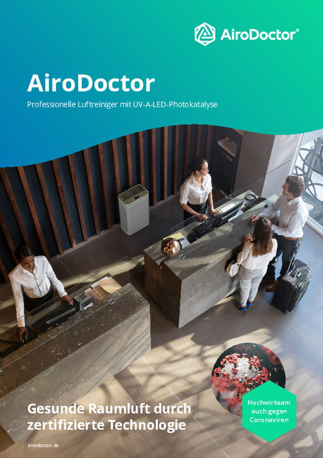 AiroDoctor Professionelle Luftreiniger mit UV-A-LED-Photokatalyse