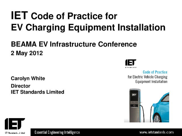 IET - White Paper - Code of Practice for EV Charging