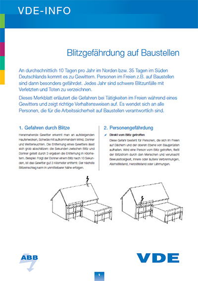 Blitzgefährdung auf Baustellen