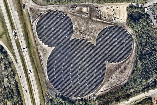 Micky Maus erzeugt Solarstrom