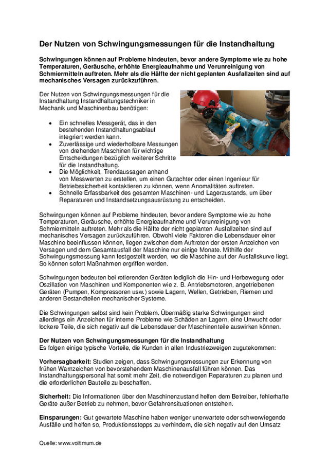 Der Nutzen von Schwingungsmessungen für die Instandhaltung