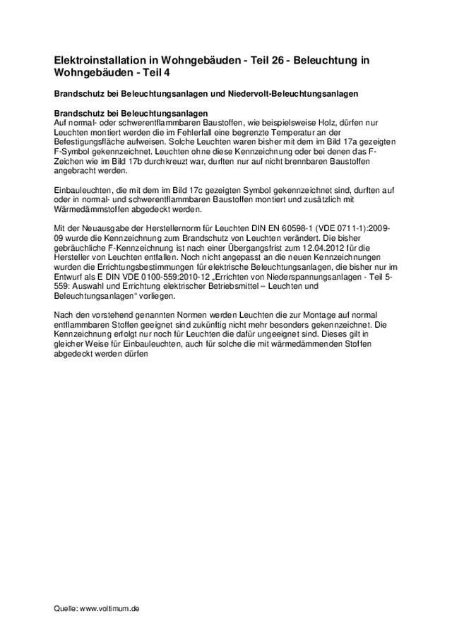 Elektroinstallation in Wohngebäuden - Teil 26 - Beleuchtung in Wohngebäuden - Teil 4