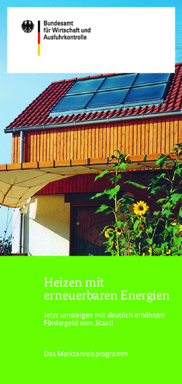 Zuschüsse für Heizen mit erneuerbaren Energien