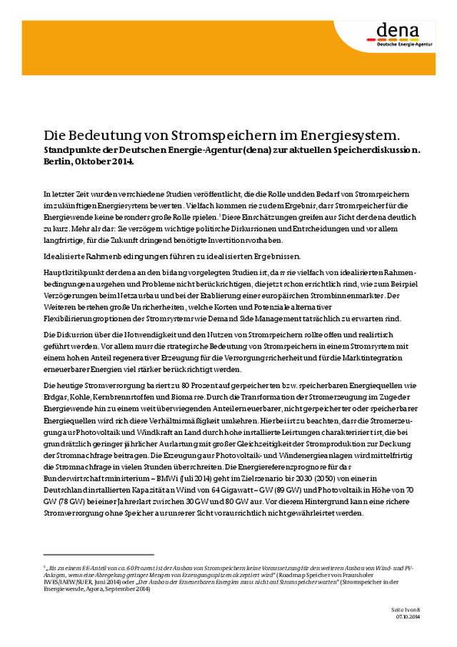 Die Bedeutung von Stromspeichern im Energiesystem