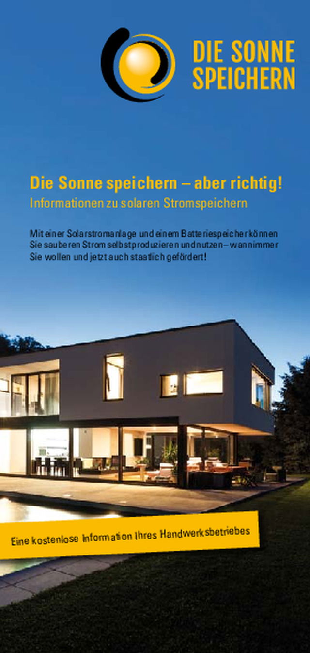 Die Sonne speichern | Informationen zu solaren Stromspeichern