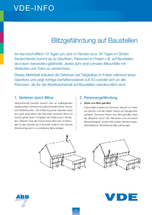 Blitzgefährdung auf Baustellen