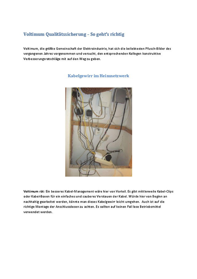 Voltimum Qualitätssicherung – So geht’s richtig