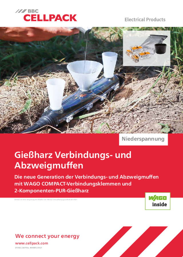 Gießharz Verbindungs- und Abzweigmuffen