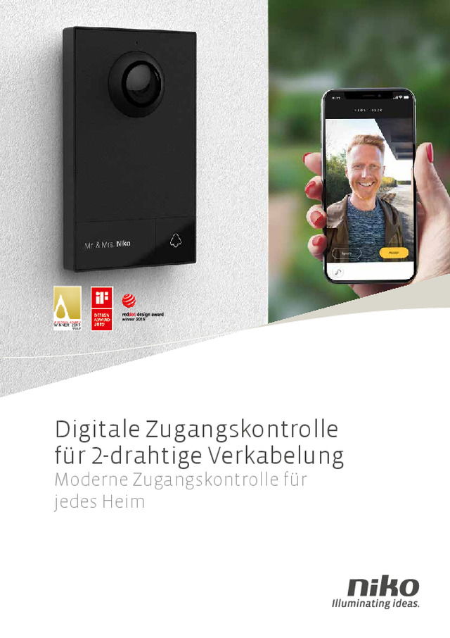 Digitale Zugangskontrolle für 2-drahtige Verkabelung