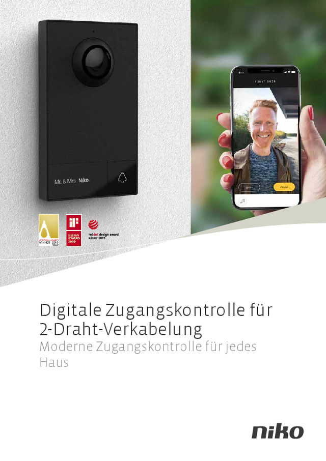 Digitale Zugangskontrolle für 2-Draht-Verkabelung