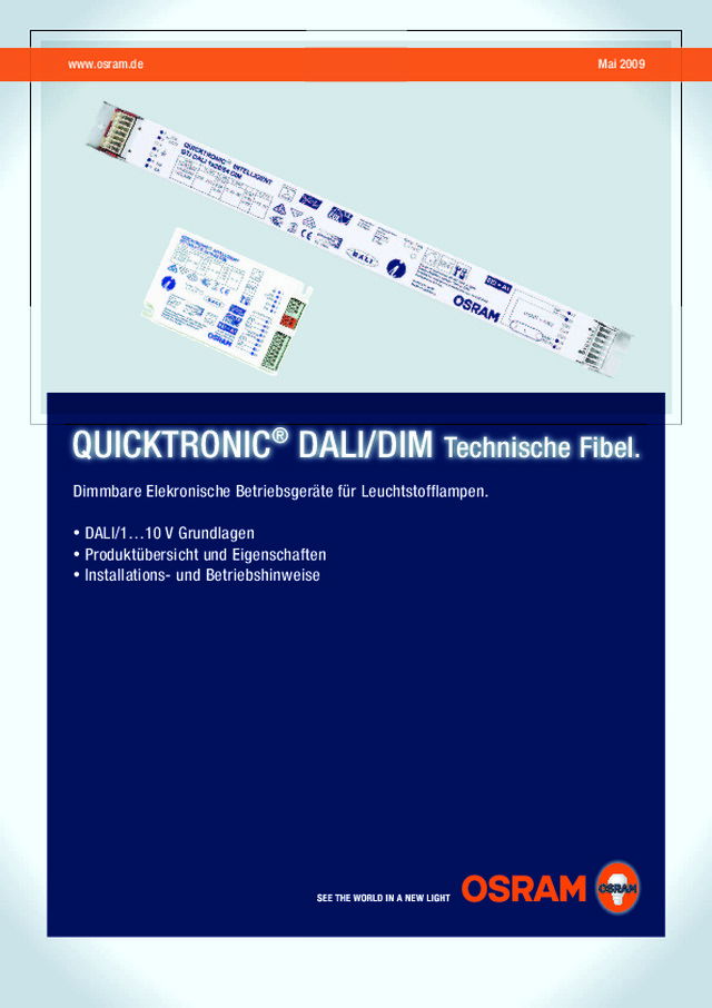 QUICKTRONIC® DALI/DIM Technische Fibel.