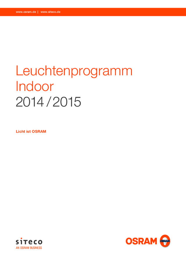 OSRAM Leuchtenprogramm Indoor 2014/15
