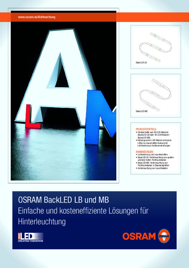 OSRAM BackLED LB und MB