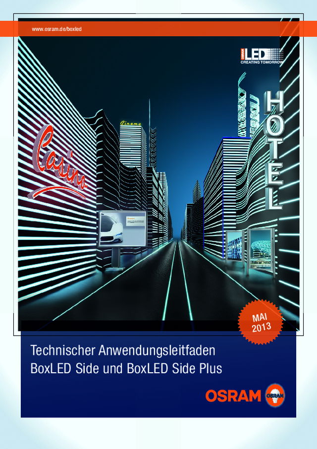 Technischer Anwendungsleitfaden BoxLED Side und BoxLED Side Plus