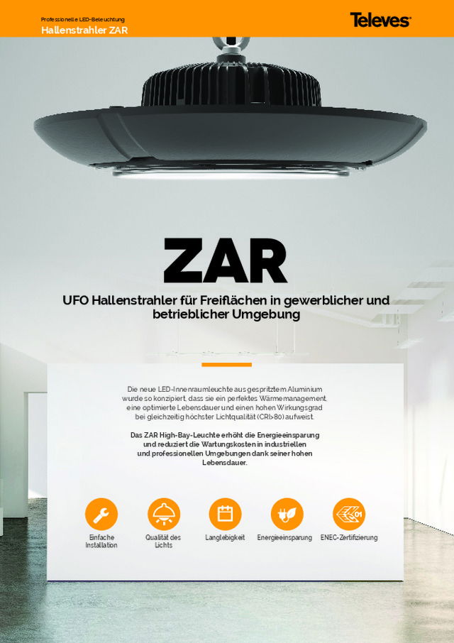 Professionelle LED-Beleuchtung - Hallenstrahler ZAR