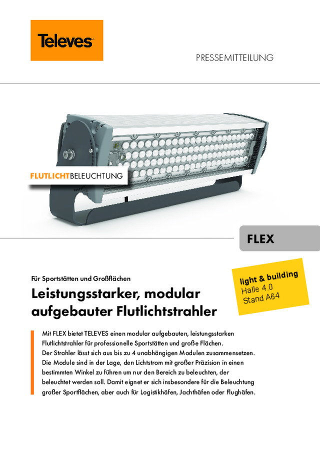 Leistungsstarker, modular aufgebauter Flutlichtstrahler