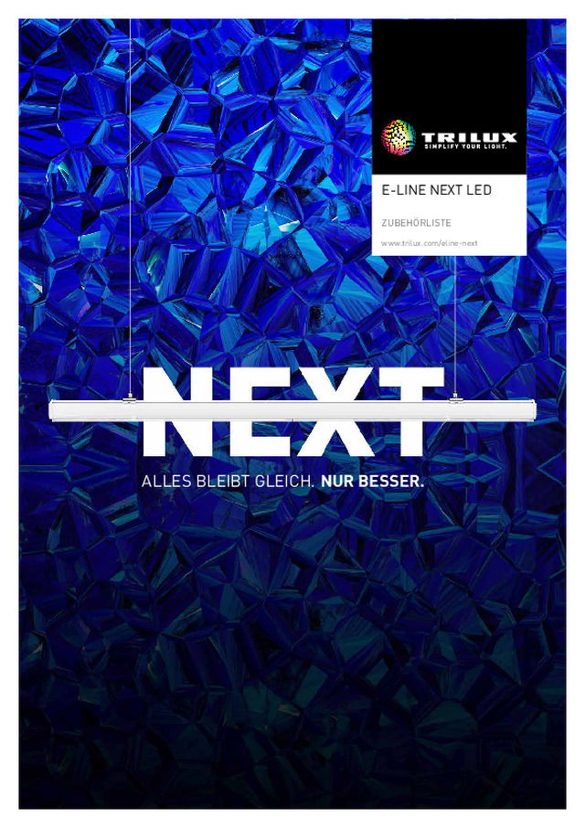 E-Line Next Zubehörliste