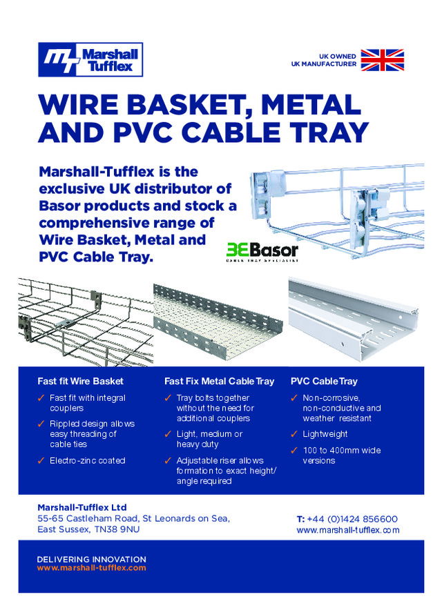 Wire basket, Metal and PVC Cable Tray