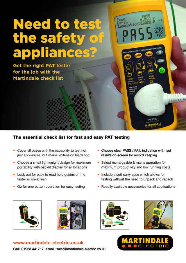 The essential check list for fast and easy PAT testing