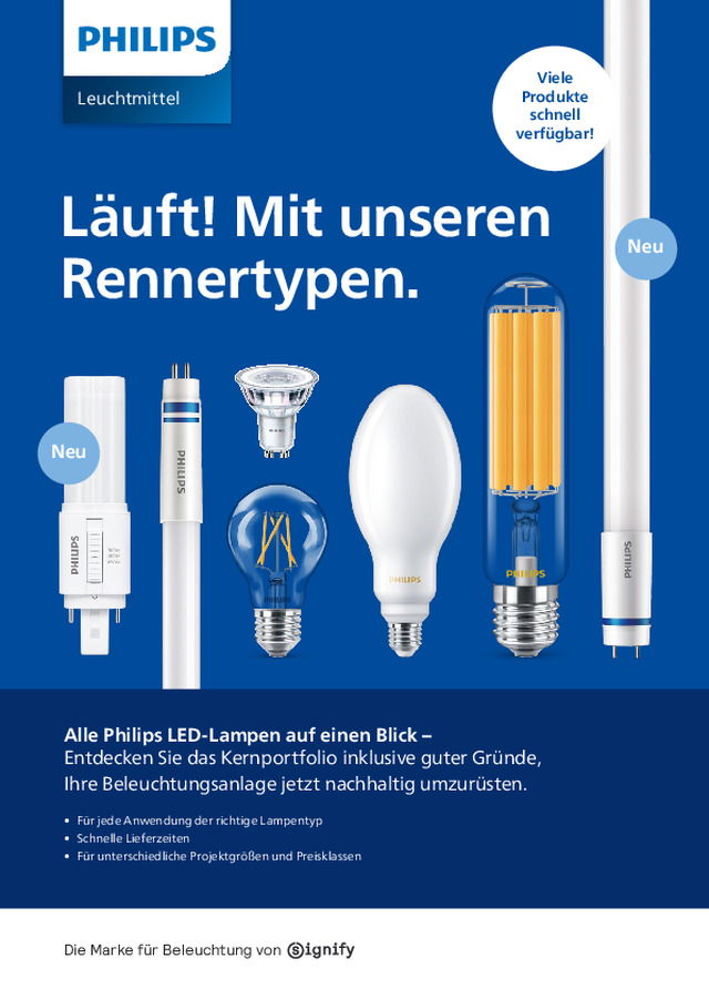 Leuchtmittel - Läuft! Mit unseren Rennertypen.